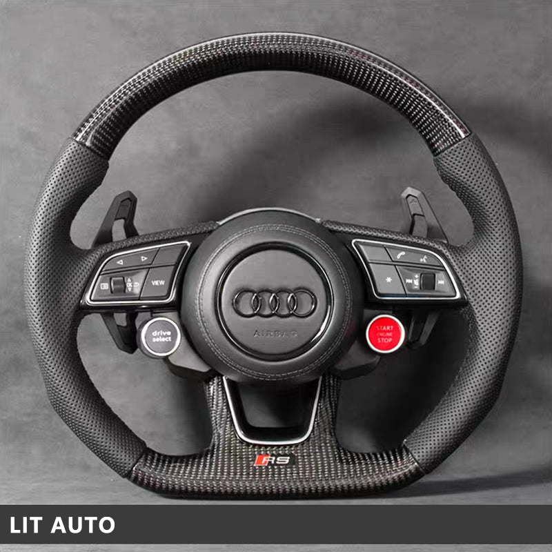 Audi Carbon Fiber Steering Wheel Sports Modification