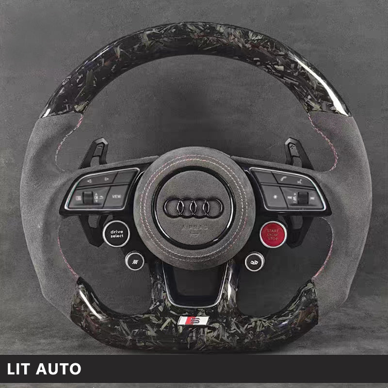 Audi Carbon Fiber Steering Wheel Sports Modification