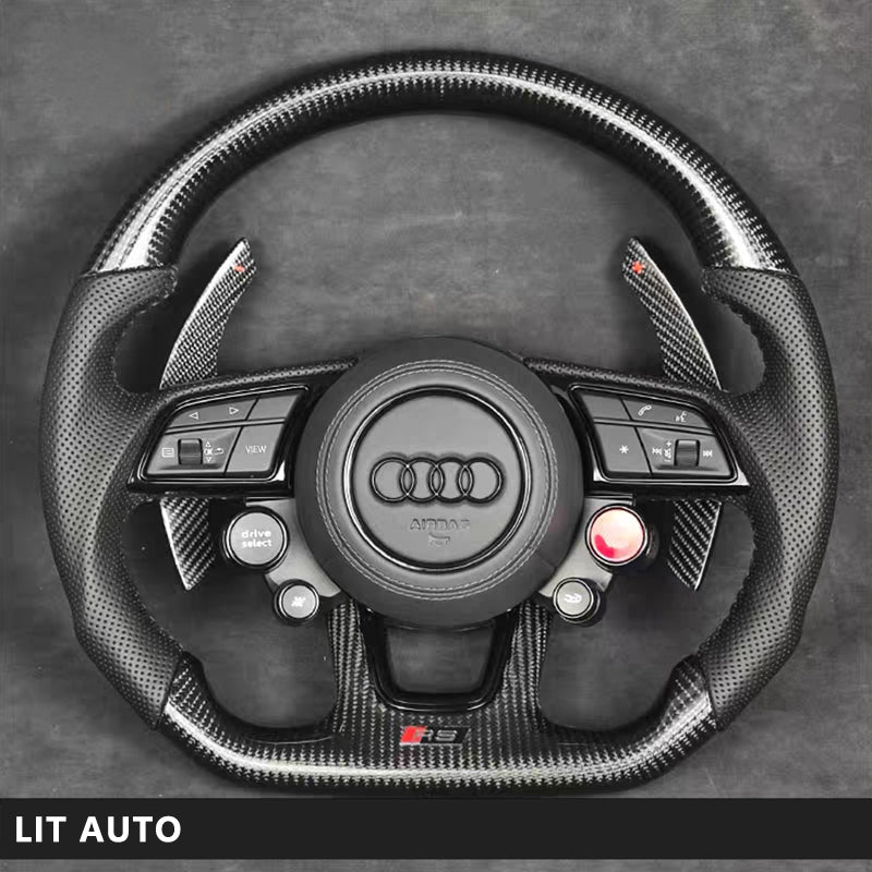 Audi Carbon Fiber Steering Wheel Sports Modification