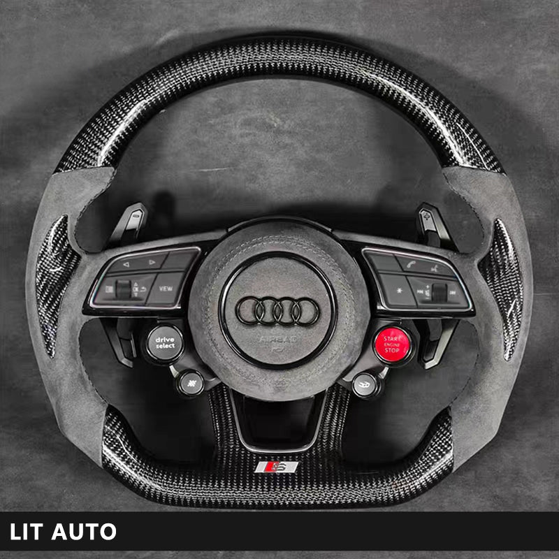 Audi Carbon Fiber Steering Wheel Sports Modification