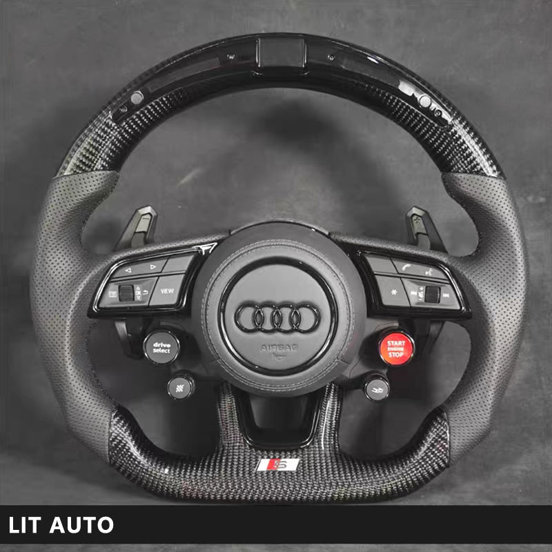 Audi Carbon Fiber Steering Wheel Sports Modification