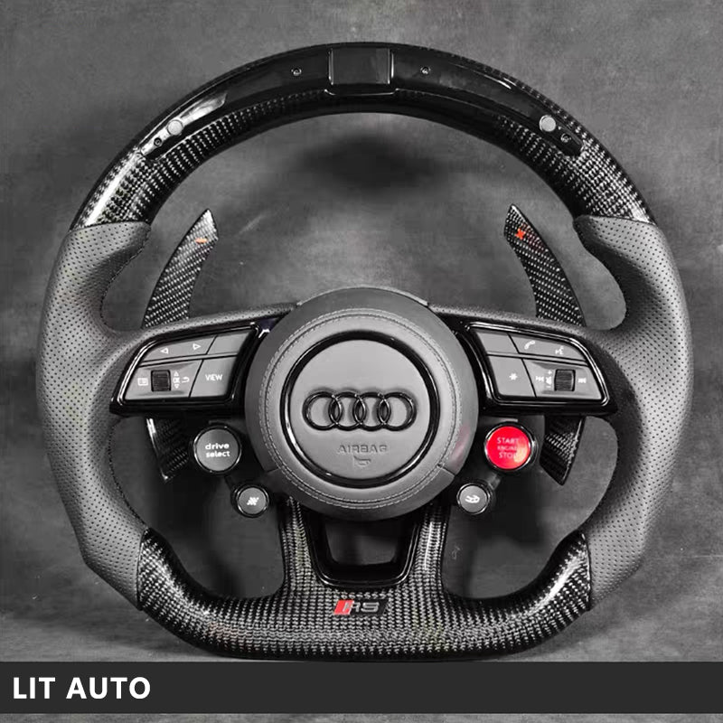 Audi Carbon Fiber Steering Wheel Sports Modification