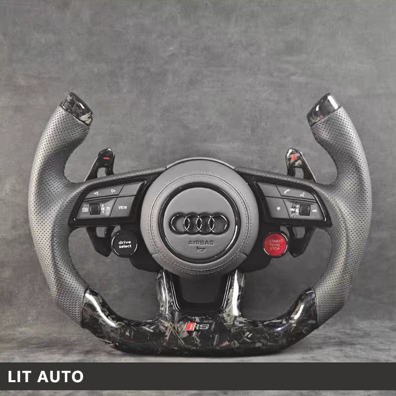 Audi Carbon Fiber Steering Wheel Sports Modification