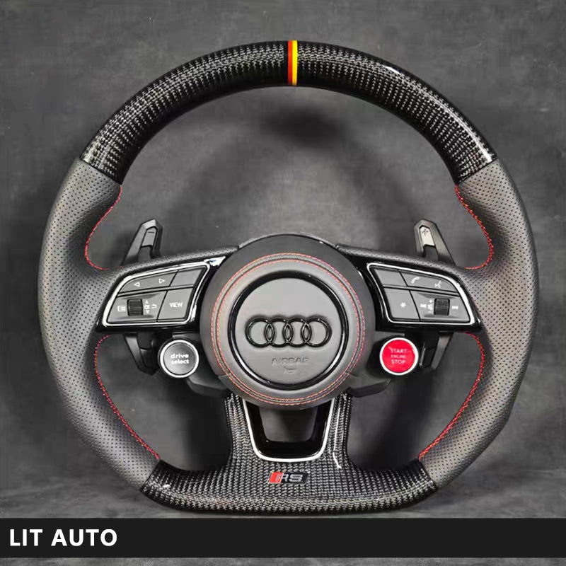 Audi Carbon Fiber Steering Wheel Sports Modification