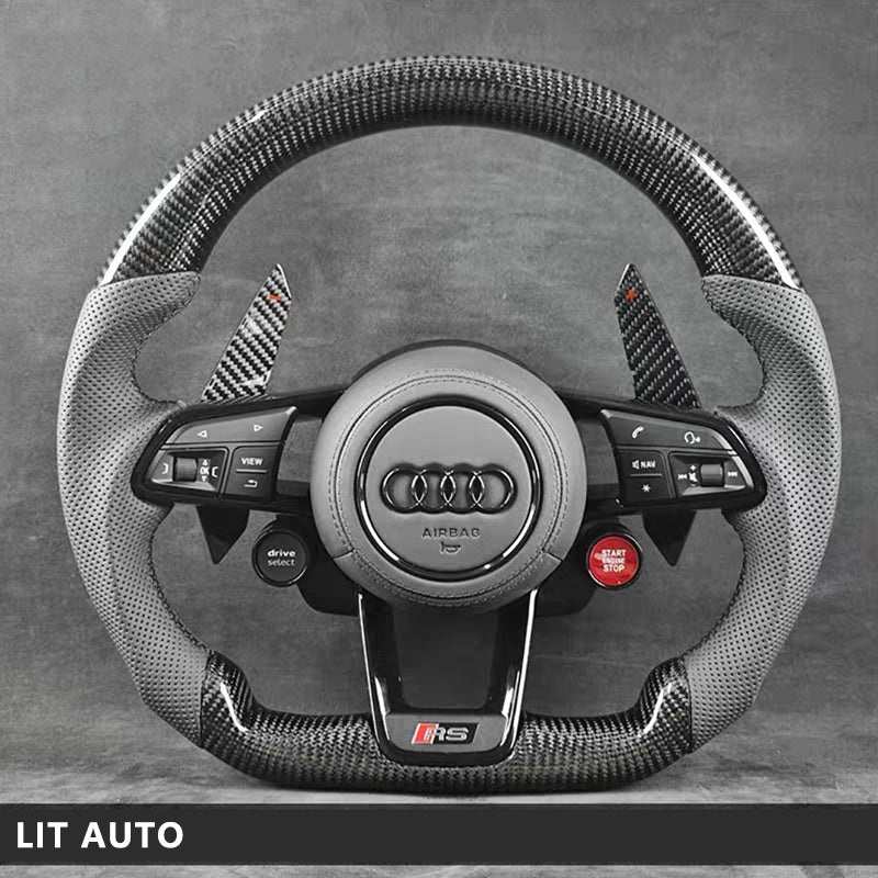 Audi Carbon Fiber Steering Wheel Sports Modification