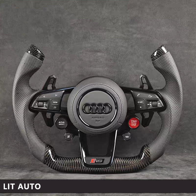 Audi Carbon Fiber Steering Wheel Sports Modification