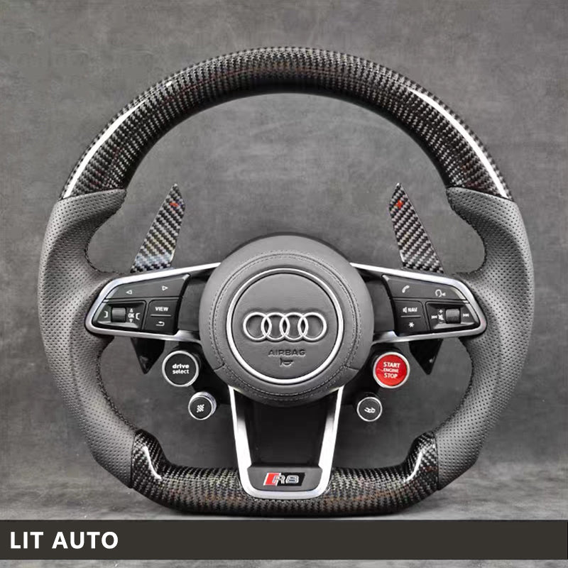 Audi Carbon Fiber Steering Wheel Sports Modification