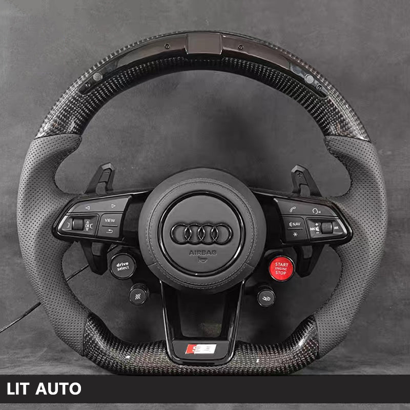 Audi Carbon Fiber Steering Wheel Sports Modification