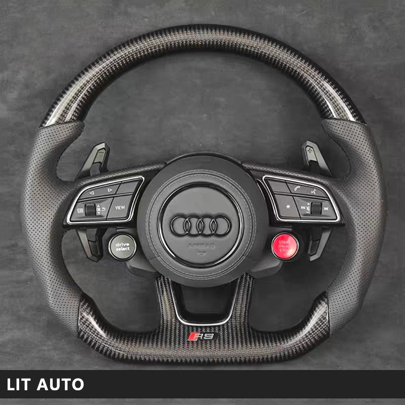 Audi Carbon Fiber Steering Wheel Sports Modification