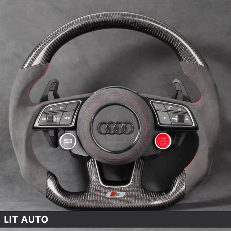 Audi Carbon Fiber Steering Wheel Sports Modification