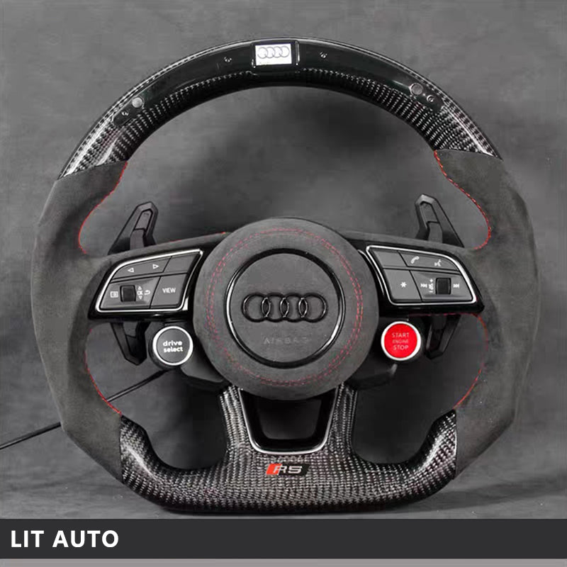 Audi Carbon Fiber Steering Wheel Sports Modification