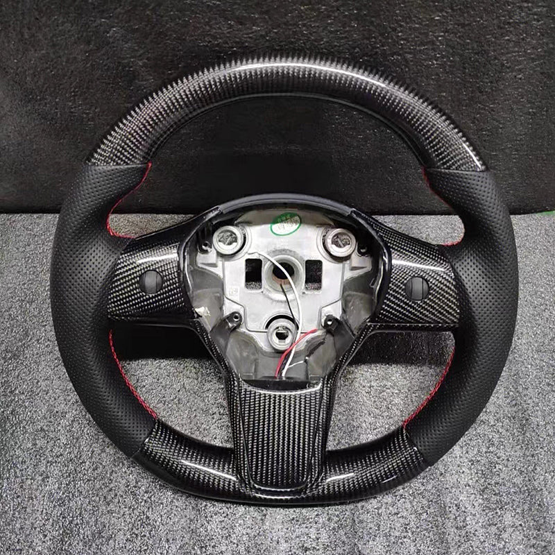 Carbon Fiber Steering Wheel For Tesla Sports Modification Kits