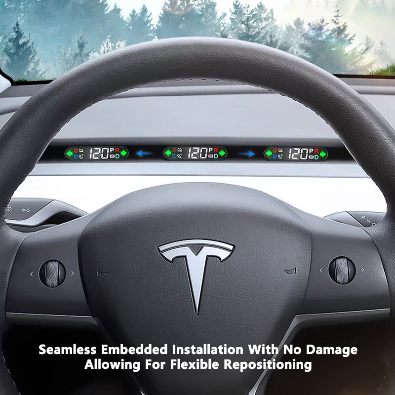 Tesla Driving Assistance Dashboard Auxiliary Display Screen