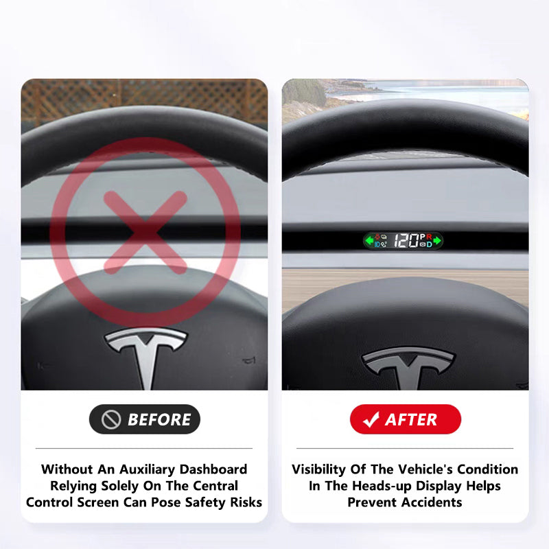 Tesla Driving Assistance Dashboard Auxiliary Display Screen