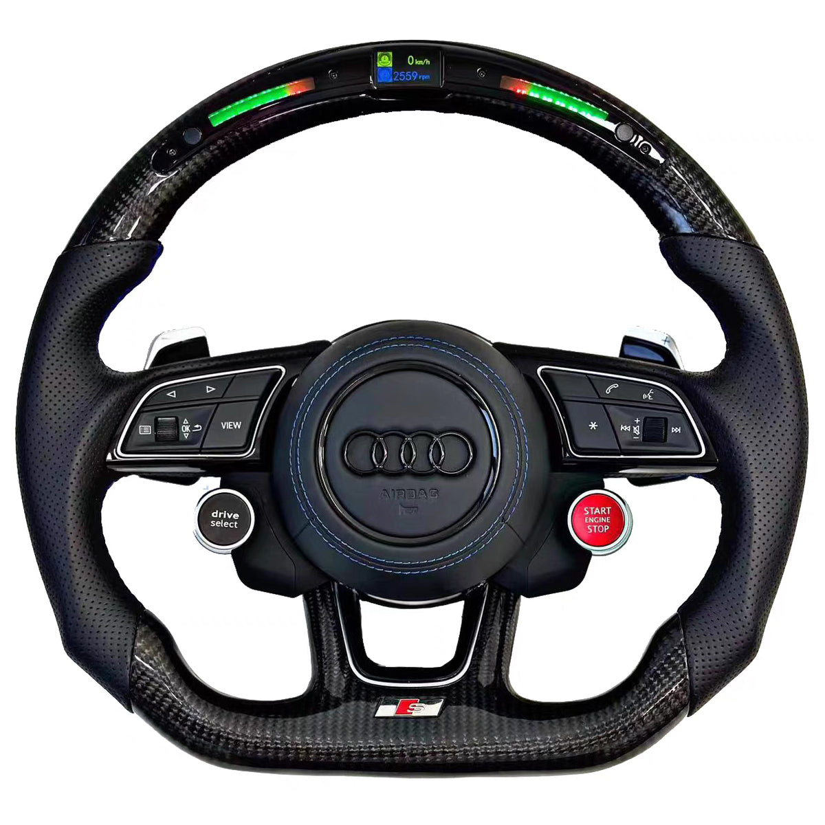 Audi Carbon Fiber Steering Wheel Sports Modification