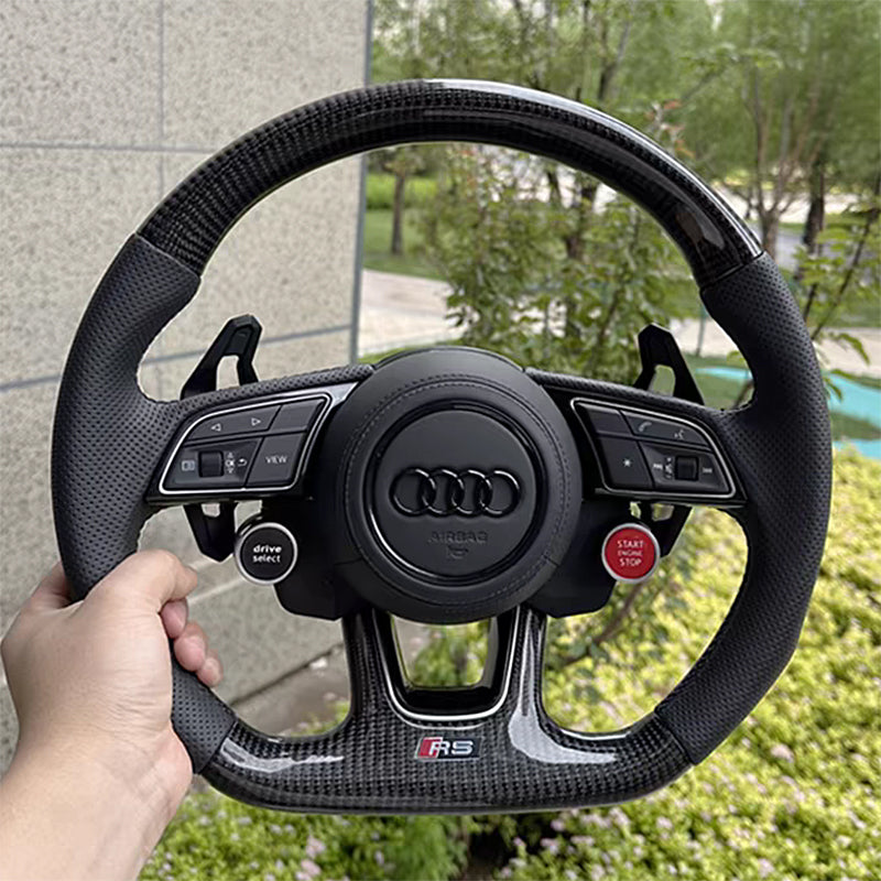 Audi Carbon Fiber Steering Wheel Sports Modification